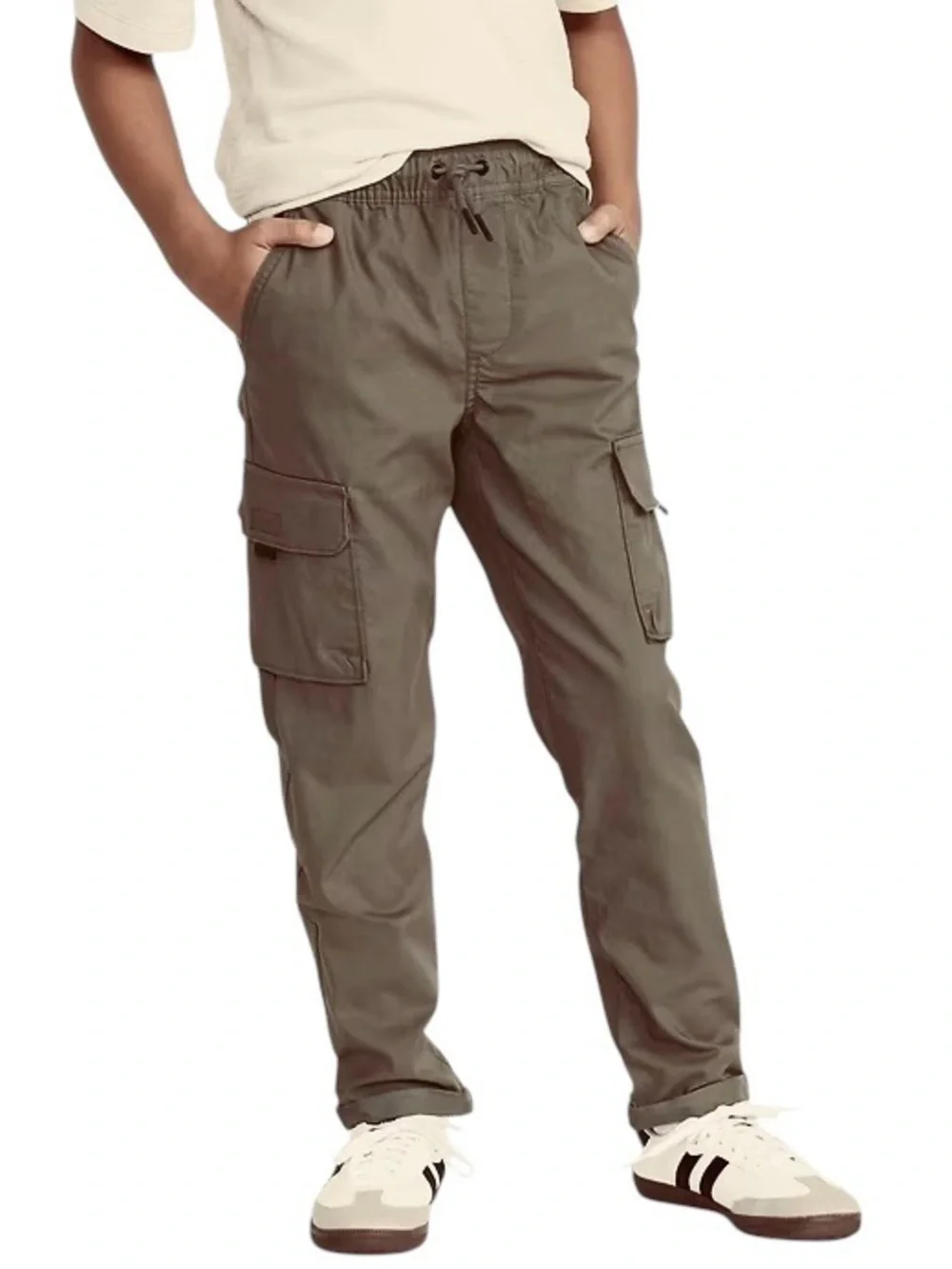 Cargo Pants Quick Dry Tech Taper Boys Large Gray Elastic